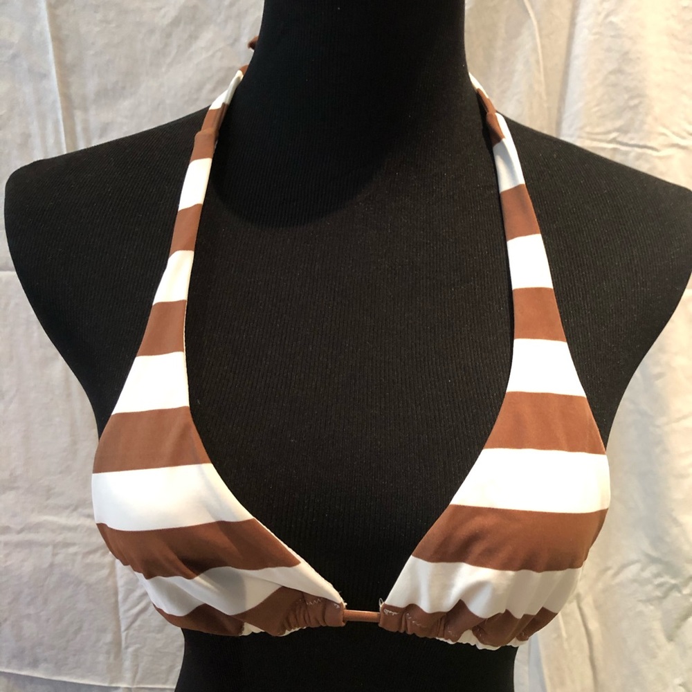 Victorias secret bikini  top brown white size S